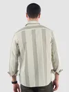 Olive Cotton Stripe Shirt