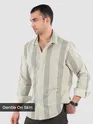 Olive Cotton Stripe Shirt