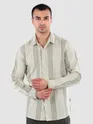 Olive Cotton Stripe Shirt