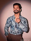 Light Grey Bold Flower Print Shirt