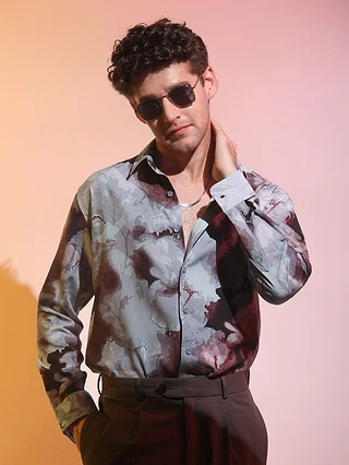 Mauve Marble Print Shirt