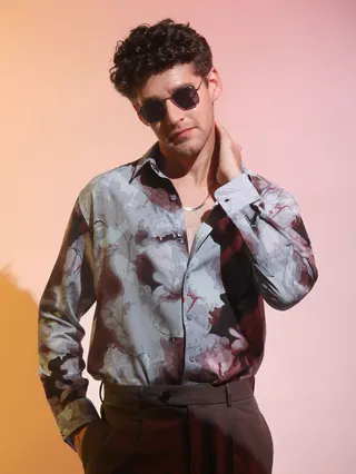 Mauve Marble Print Shirt