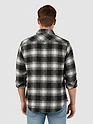 Black Recycled Checked Flannel Shirt