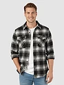 Black Recycled Checked Flannel Shirt
