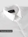 White Double Cuff Satin Shirt
