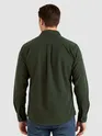 Olive Green Solid Corduroy Shirt
