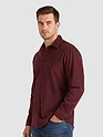 Wine Solid Corduroy Shirt