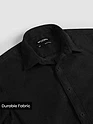 Black Solid Corduroy Shirt