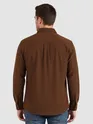 Brown Solid Corduroy Shirt