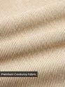 Cream Solid Corduroy Shirt