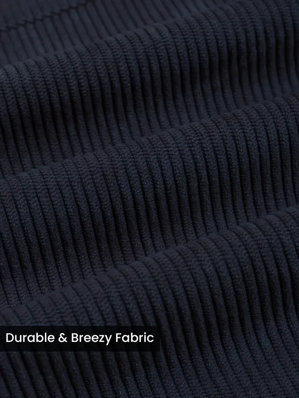 Navy Blue Dual Pocket Corduroy Shirt