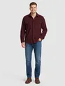 Wine Dual Pocket Corduroy Shirt