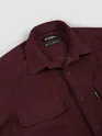 Wine Dual Pocket Corduroy Shirt