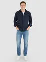 Navy Recycled Solid Flannel Shirt