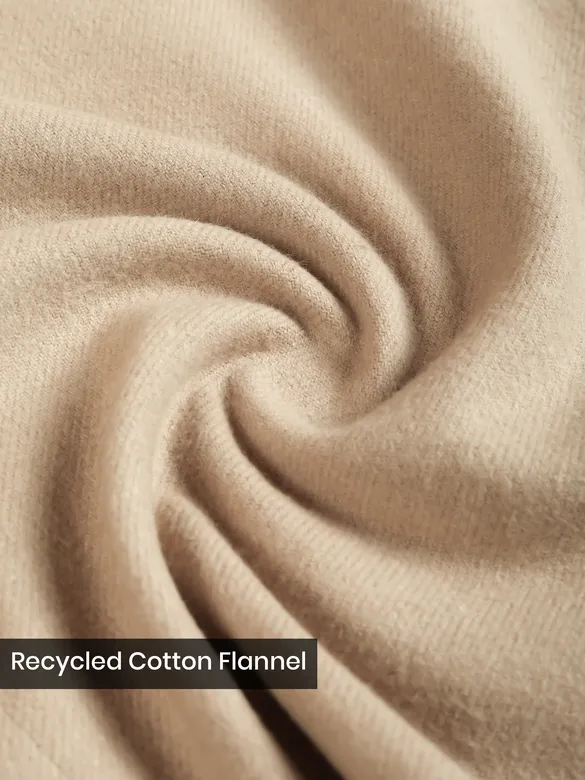 Sand Brown Recycled Solid Flannel Shirt