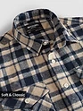 Beige Recycled Checked Flannel Shirt