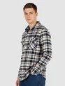 Beige Recycled Checked Flannel Shirt