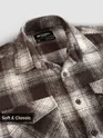 Brown Recycled Checked Flannel Shirt