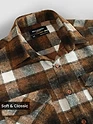 Caramel Brown Recycled Checked Flannel Shirt