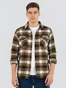 Caramel Brown Recycled Checked Flannel Shirt