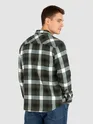 Dark Green Recycled Checked Flannel Shirt