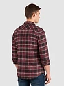 Maroon Recycled Checked Flannel Shirt