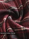 Maroon Recycled Checked Flannel Shirt