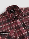 Maroon Recycled Checked Flannel Shirt