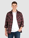 Maroon Recycled Checked Flannel Shirt