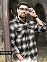 Black Recycled Checked Flannel Shirt 