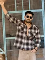 Brown Recycled Checked Flannel Shirt