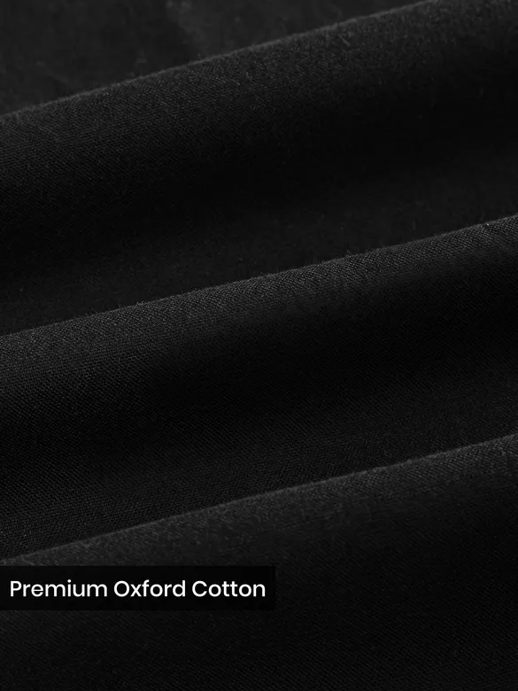 Black Button Down Oxford Shirts