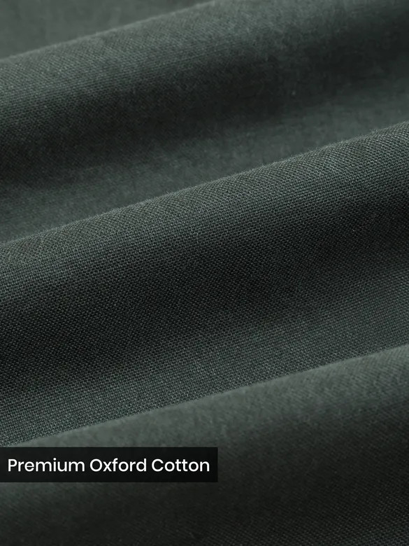 Dark Grey Button Down Oxford Shirts