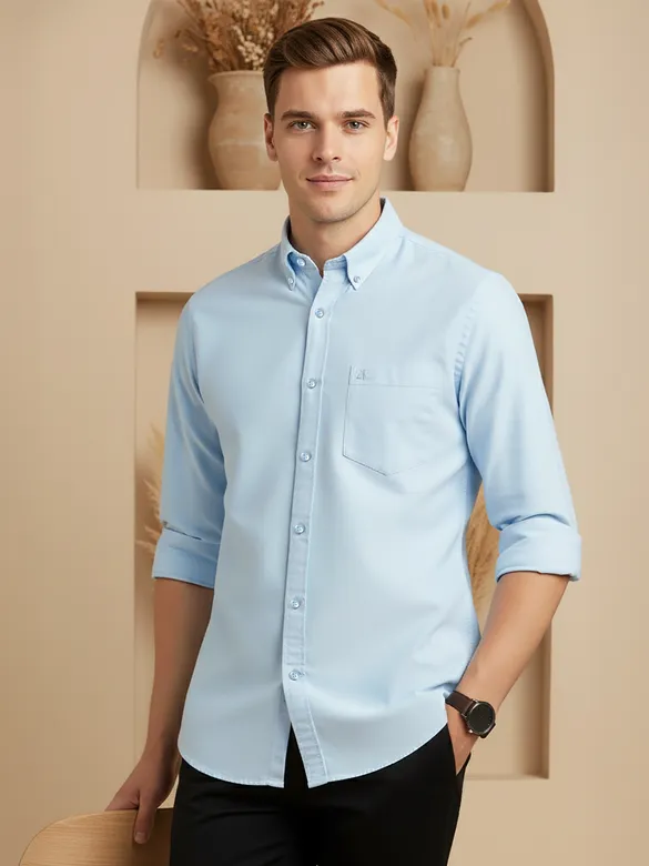Light Blue Button Down Oxford Shirts