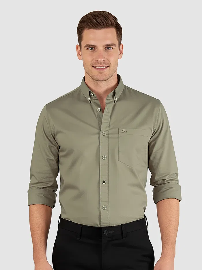 Olive Button Down Oxford Shirts