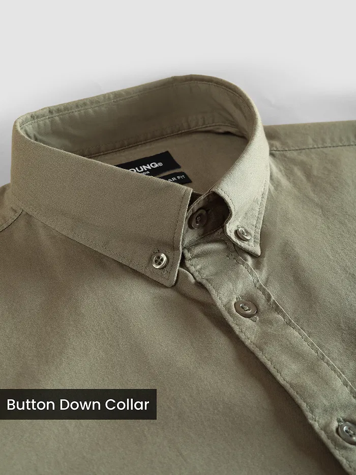 Olive Button Down Oxford Shirts