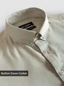Silver Green Button Down Oxford Shirts