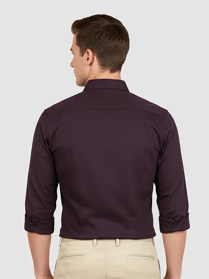 Wine Button Down Oxford Shirts