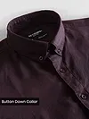 Wine Button Down Oxford Shirts