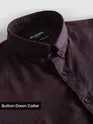 Wine Button Down Oxford Shirts