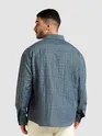 Airforce Blue Textured Jacquard Shirt