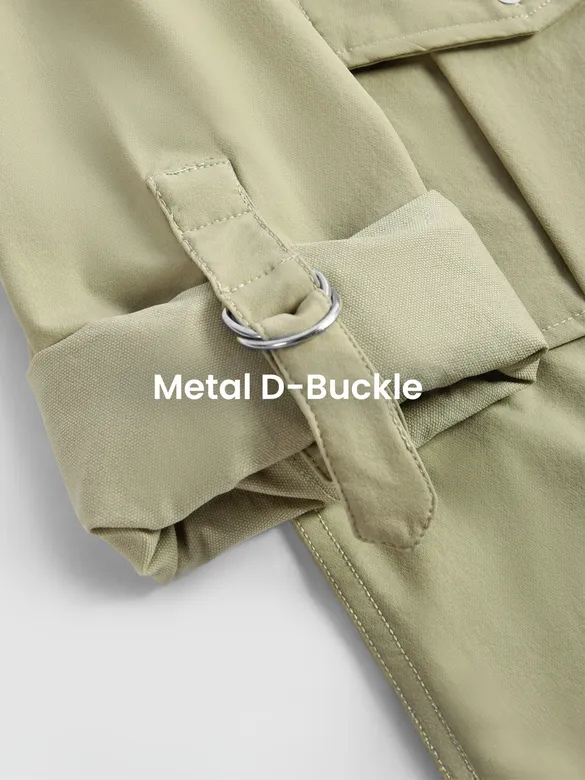 Beige Roll Up Sleeve Shirt