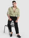Beige Roll Up Sleeve Shirt