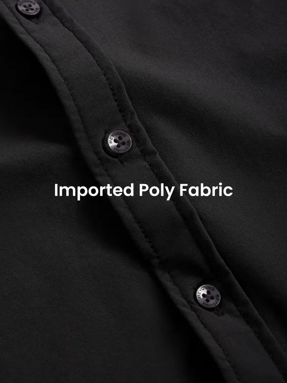 Black Roll Up Sleeve Shirt