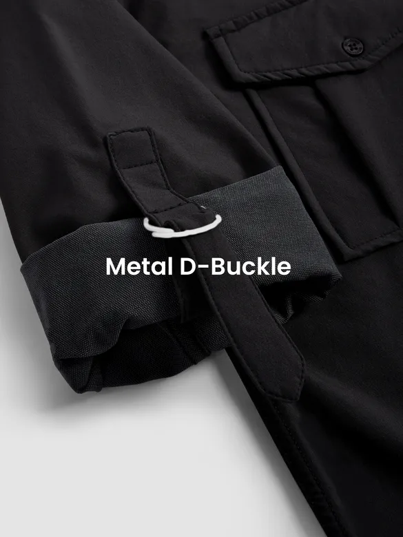 Black Roll Up Sleeve Shirt