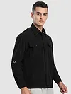Black Roll Up Sleeve Shirt