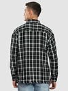 Black Rugged Flannel Overshirt
