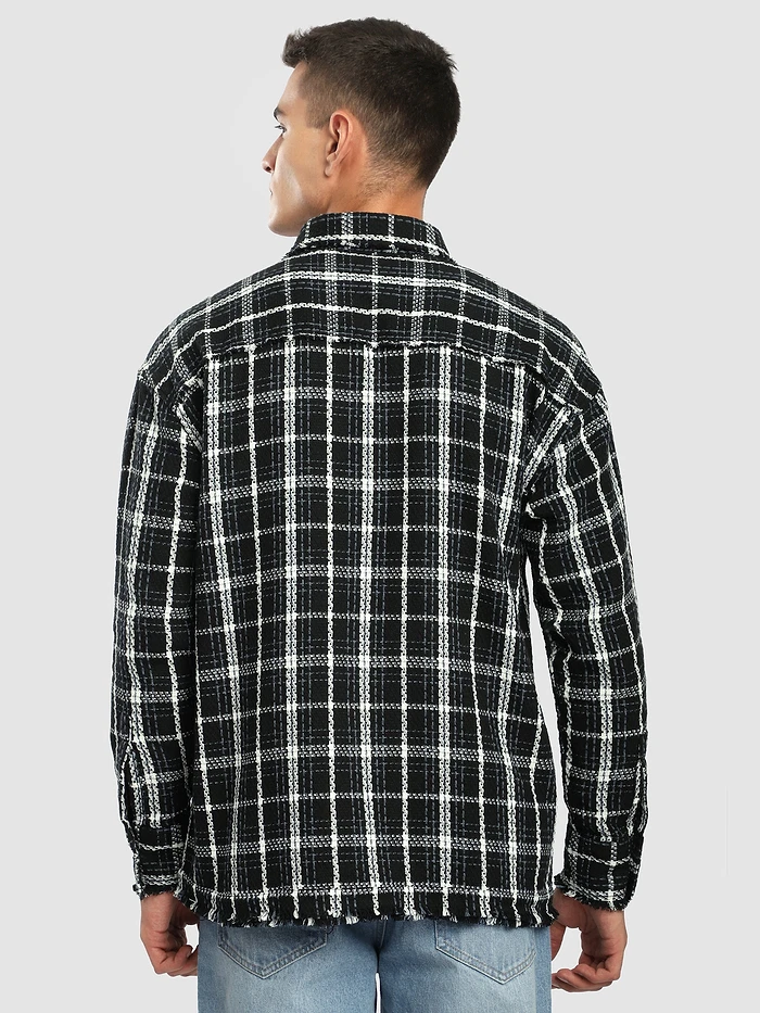Black Rugged Flannel Overshirt