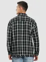Black Rugged Flannel Overshirt