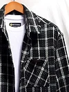 Black Rugged Flannel Overshirt